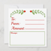 Holly Berry Gift Certificate (Rückseite)