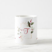 Holly Berry Gold Glitzer Frame Holiday Kaffeetasse (Mittel)