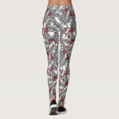 Holly berry, gray leaves on white leggings (Rückseite)