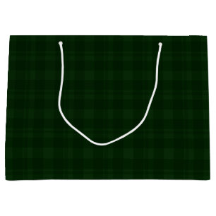 Holly Berry Green Tartan Große Geschenktasche Große Geschenktüte