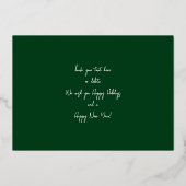 Holly Berry H Foto Holiday oder Christmas - Green Folieneinladung (Rückseite)