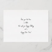 Holly Berry H Foto Holiday oder Weihnachten Folieneinladung (Rückseite)