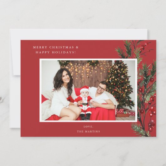 Holly Berry H Foto Urlaub oder Weihnachten - Rot (Vorderseite)