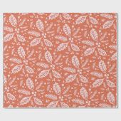 Holly Berry Hand Drawn Illustration Muster Geschenkpapier (Flach)