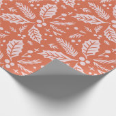 Holly Berry Hand Drawn Illustration Muster Geschenkpapier (Ecke)