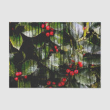 Holly Berry Horizontal Tissue Paper