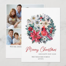 Holly Berry Kardinal Weihnachten 3 FOTO Gruß