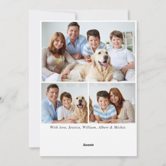 Holly Berry Kardinal Weihnachten 3 FOTO Gruß (Rückseite)