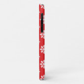 Holly Berry on Red White Snowflakes Pattern Case-Mate iPhone Hülle (Hinten/Links)
