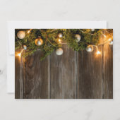 Holly Berry Pine Cones Branch Christmas Party Einladung (Rückseite)