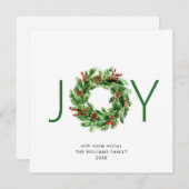 Holly Berry Pine Cones Weihnachtsfeier Feiertagskarte (Vorne/Hinten)