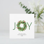 Holly Berry Pine Cones Weihnachtsfeier Feiertagskarte (Stehend Vorderseite)