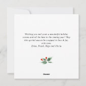 Holly Berry Pine Cones Weihnachtsfeier Feiertagskarte (Rückseite)