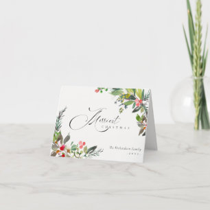 Holly Berry Pine Red Green Merriest Weihnachten