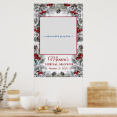 Holly Berry Pine Rustic Brautparty Foto Prop Poster (Küche)