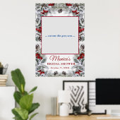 Holly Berry Pine Rustic Brautparty Foto Prop Poster (Heimbüro)