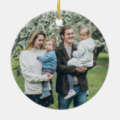 Holly Berry Pine Wreath Merry Everything Foto Keramik Ornament (Hinten)