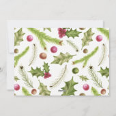 Holly berry pink green Frohe Weihnachten Foto (Rückseite)