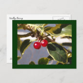 Holly Berry Postkarte (Vorne/Hinten)
