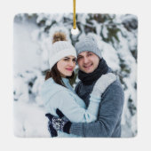 Holly Berry Rustic Birch FOTO White Bark Keramikornament (Rückseite)