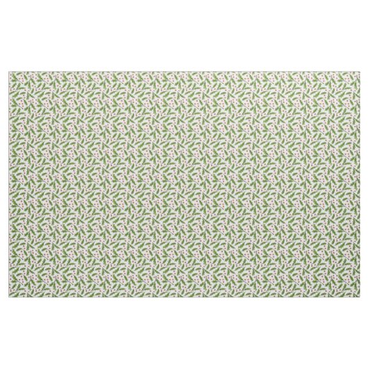 Holly Berry Sprig Pattern Stoff (Yard (91,4 cm))