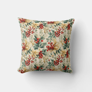 Holly Berry Throw Pillow Kissen