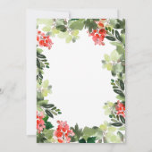 Holly Berry Tree Christmas Eve Holiday Party Einladung (Rückseite)