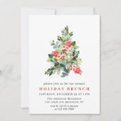 Holly Berry Tree CHRISTMAS HOLIDAY BRUNCH Einladung (Vorderseite)