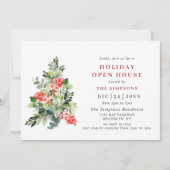 Holly Berry Tree CHRISTMAS HOLIDAY OPEN HOUSE Einladung (Vorderseite)