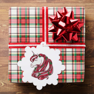 Holly Berry Unicorn Ornament Karte