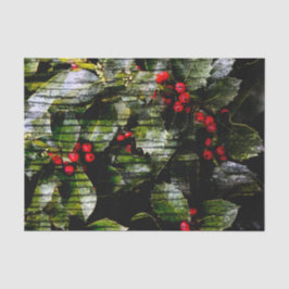 Holly Berry Vertical Tissue Paper Seidenpapier
