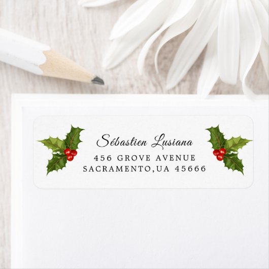 Holly Berry Weihnachtsferien-Rücksendeadresse (Insitu)