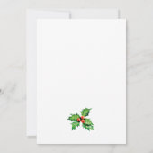 Holly Berry Weihnachtszweig Einladung (Rückseite)