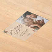 Holly Berry Wir sind Verlobt 1 Foto Urlaub Acryleinladungen (Ablage )