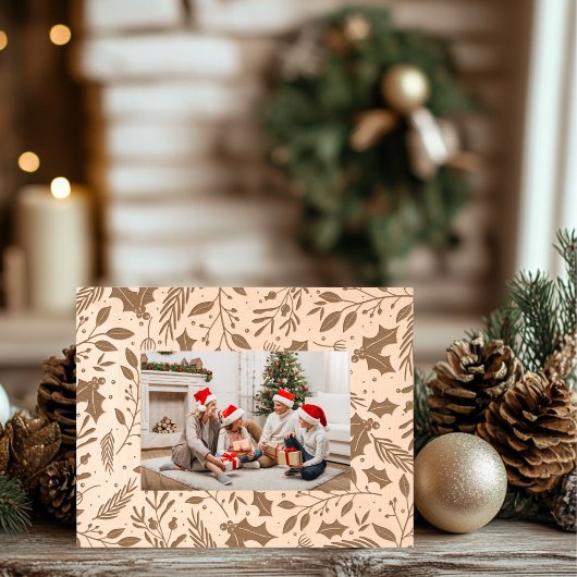 Holly Berry Wooden Geätzte Rahmen