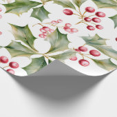 Holly Berry Wrapping Paper! Geschenkpapier (Ecke)