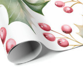 Holly Berry Wrapping Paper! Geschenkpapier (Rolleneckpunkt)