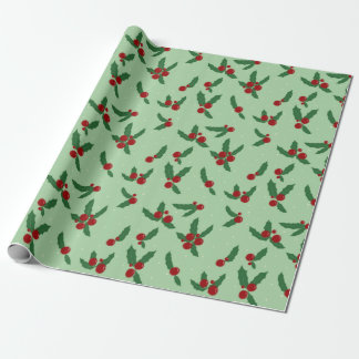 Holly Berry Wrapping Paper Geschenkpapier