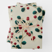 Holly Berry Wrapping Paper Geschenkpapier Set (Beispiel)