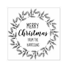 Holly Berry Wreath Design (3) Art Briefmarke Gummistempel