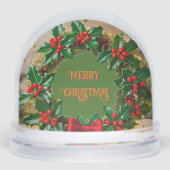 Holly Berry Wreath Kundenempfehlung Schneekugeln (Vorderseite)