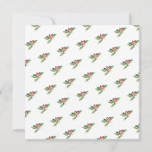 Holly Berry Wreath Weihnachtsfeier Einladung (Rückseite)