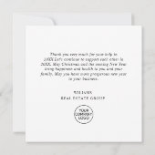 Holly Berry Wreath Weihnachtsgruß Urlaub als Dankeskarte (Rückseite)