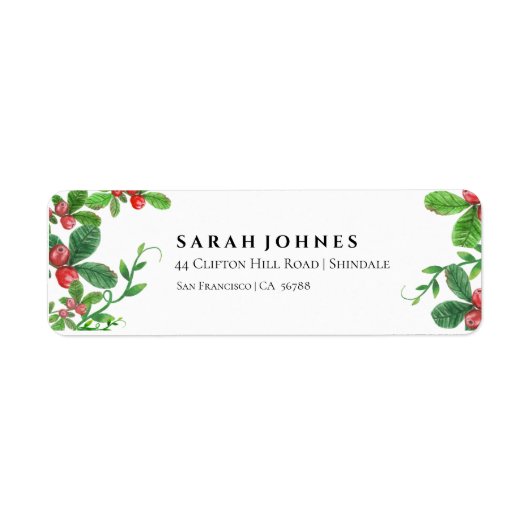 Holly Bery Frory Weihnachts-Rücksendeadresse (Vorne)