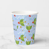 Holly Bery Muster Merry Christmas Paper Cup Pappbecher (Rückseite)