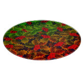 Holly Bery und Blätter glühend Winterherz Schneidebrett (Ecke)