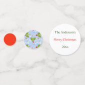 Holly Bery und Blätter Muster Frohe Weihnachten Konfetti (Rückseiten)