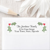 Holly Blätter & Berries Rücksendeadresse (Insitu)