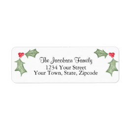 Holly Blätter & Berries Rücksendeadresse