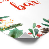 Holly Blätter Berry Christmas | Dessert Bar Sign Poster (Ecke)